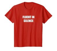 Fluente nel Silenzio Maglietta, Bambini, Rosso, 6 Anni