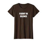 Fluente nel Silenzio Maglietta, Donna, Marrone, XXL