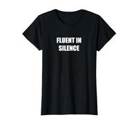 Fluente nel Silenzio Maglietta, Donna, Nero, 3XL