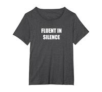 Fluente nel Silenzio Maglietta, Donna Plus-Size, Grigio Scuro, 1X
