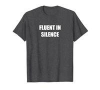 Fluente nel Silenzio Maglietta, Uomo, Grigio Scuro, L