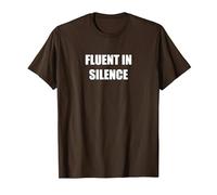 Fluente nel Silenzio Maglietta, Uomo, Marrone, XL