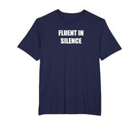Fluente nel Silenzio Maglietta, Uomo Taglie Grandi, Navy, 3X Tall