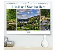 Flüsse und Seen im Harz (hochwertiger Premium Wandkalender 2026 DIN A2 quer), Kunstdruck in Hochglanz: Es gibt viele Flüsse und Seen im Harz. Durch ... geografische Lage gibt es viele Talsperren.