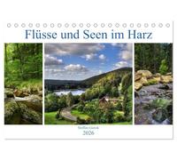 Flüsse und Seen im Harz (Tischkalender 2026 DIN A5 quer), CALVENDO Monatskalender: Es gibt viele Flüsse und Seen im Harz. Durch das Klima schwankt der ... geografische Lage gibt es viele Talsperren.
