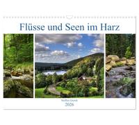 Flüsse und Seen im Harz (Wandkalender 2026 DIN A3 quer), CALVENDO Monatskalender: Es gibt viele Flüsse und Seen im Harz. Durch das Klima schwankt der ... geografische Lage gibt es viele Talsperren.