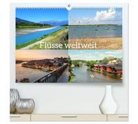 Flüsse weltweit (hochwertiger Premium Wandkalender 2026 DIN A2 quer), Kunstdruck in Hochglanz: Auf ihrem Weg vom Ursprung bis zur Mündung in die Meere ... Fließgewässer wundervolle Landschaften.