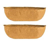 Flueyer 2 fodere di ricambio in fibra di cocco da 50,5 cm, traspiranti per cesti di ricambio per cesti per piante, per giardinaggio, finestre, pareti, vasche da parete