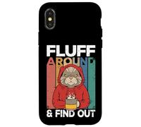 Fluff Around And Find Out Funny Cat Adult Humor Kitten Owner Custodia per iPhone X/XS