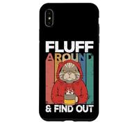 Fluff Around And Find Out Funny Cat Adult Humor Kitten Owner Custodia per iPhone XS Max