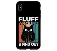 Fluff Around And Find Out Funny Cat Adult Humor Kitten Owner Custodia per iPhone XS Max