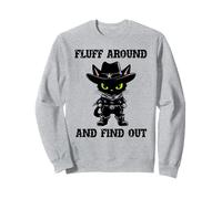 Fluff Around Find Out Meowdy Cat Funny Cowboy Overstimulated Felpa