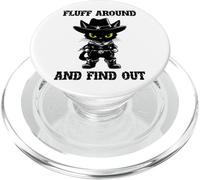 Fluff Around Find Out Meowdy Cat Funny Cowboy Overstimulated PopSockets PopGrip per MagSafe