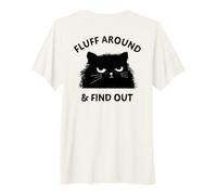 Fluff Around Grumpy Funny Cat Lady Humor Sarcastic Maglietta Premium