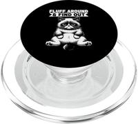 Fluff Intorno E Scopri Divertente Grasso Angry Cat Amante Sarcasmo PopSockets PopGrip per MagSafe