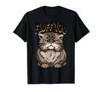 Fluff You Pallas's Cat Manul Fluffy Wild Cat Punk Grumpy Fun Maglietta