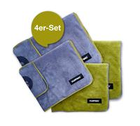 FLUFFINO Asciugamani per Cani Set di 4 90x50 cm 120x70 Asciugamano per Cani A...