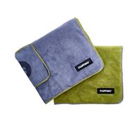 FLUFFINO® Asciugamano per Cani in Microfibra Confezione da 2 120x70 cm Grigio...