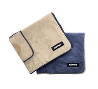 FLUFFINO® set di 2 asciugamani per cani 120 x 70 cm per cani di taglia media e grande, estremamente assorbenti e morbidi | lavabili a 60°C, asciugamano in microfibra ad asciugatura rapida