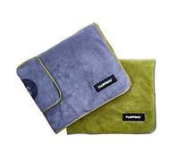 FLUFFINO® set di 2 asciugamani per cani 120 x 70 cm per cani di taglia media e grande, estremamente assorbenti e morbidi | lavabili a 60°C, asciugamano in microfibra ad asciugatura rapida