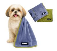 FLUFFINO® Set di 2 Asciugamani per Cani 90 x 50 cm per Cani di Piccola e Media Taglia, Estremamente assorbenti e Morbidi | Lavabili a 60°C, Asciugamano in Microfibra ad Asciugatura Rapida
