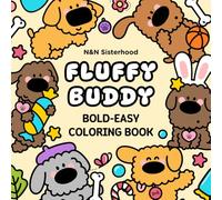 Fluffy Buddy: Bold and Easy Puppy Coloring Book for Kids, Beginners & Seniors | Cute Dogs, Simple Designs & Fun Coloring Pages