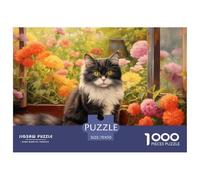 Fluffy Cat by Window Pezzi Adattamento Sicuro Scelta Regalo Perfetta Per Compleanni, Anniversari E Occasioni Speciali 70x50cm/1000pcs