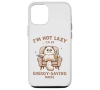 Fluffy Cat, I'm Not Lazy,Modalità risparmio energetico, Bubble Boba Tea Custodia per iPhone 12/12 Pro