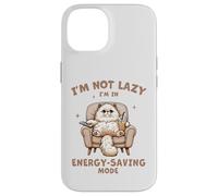 Fluffy Cat, I'm Not Lazy,Modalità risparmio energetico, Bubble Boba Tea Custodia per iPhone 14