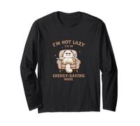 Fluffy Cat, I'm Not Lazy,Modalità risparmio energetico, Bubble Boba Tea Maglia a Manica