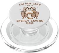 Fluffy Cat, I'm Not Lazy,Modalità risparmio energetico, Bubble Boba Tea PopSockets PopGrip per MagSafe