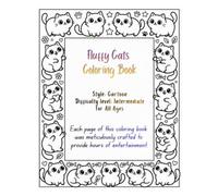 Fluffy Cats Coloring Book: For All Ages