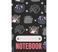 Fluffy Cats Notebook: Cute cats illustration notebook | Ruled / Line (30 lines per page) | 6’’ x 9’’ | 120 cream pages | Paperback notebook