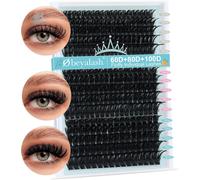 Fluffy Ciglia Finte Ciuffetti 60D+80D+100D Thick Extension Ciglia Ciuffetti Cigl