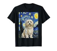 Fluffy Dog - Notte Stellata, Arte impressionista Maglietta