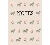 Fluffy Frenchie and Peony Notebook: Blue merle, Long haired, French Bulldog, Bully, Floral, Flowers, Journal, Neutrals, Gift, Dog lover, Dog breeds, ... ruled, Hardback, 8.5 x 11 inches 100 pages