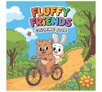 Fluffy Friends Coloring Book for kids Ages 2-4