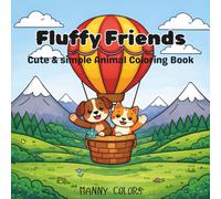 fluffy friends: cute & simple animal coloring book
