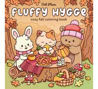 Fluffy Hygge: Cozy Fall Coloring Book for Adults & Teens Featuring Adorable Animal Friends in Cute Autumn Scenes for Relaxation