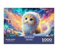 Fluffy Kitten in A Glowing, Magical Setting Puzzle Da 1000 Pezzi Cute Pet Cat Perfetto Per Le Serate Di Puzzle in Famiglia, Adulti E Bambini 70x50cm/1000pcs
