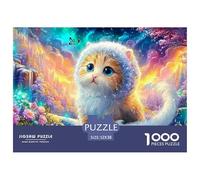 Fluffy Kitten in A Glowing, Magical Setting Puzzle Da 1000 Pezzi Cute Pet Cat Puzzle Classici Per Tutte Le Età 52x38cm/1000pcs