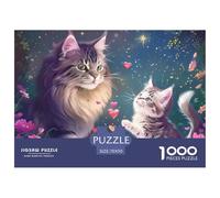 Fluffy Kitten in Boots Surrounded by Violets Carta Di Qualità Design Incastro, Hobby Ideale Per Relax, Riduzione Stress E Intrattenimento Domestico 70x50cm/1000pcs