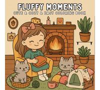 fluffy moments cute & cozy & easy coloring book for Adults,Teens and kids: featuring 30 confy and Cozy Daily Scenes in Chill Moments for Relaxation and Stress Relief
