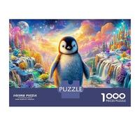 Fluffy Penguin in A Magical Valley Puzzle Da 1000 Pezzi Cute Penguin Perfetto Per Le Serate Di Puzzle in Famiglia, Adulti E Bambini 38x26cm/1000pcs