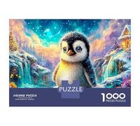 Fluffy Penguin in A Snowy Magical Valley Puzzle Da 1000 Pezzi Cute Penguin Gioco Classico Per Bambini E Adulti, Riciclato 52x38cm/1000pcs