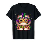 Fluffy Pet Cat Mardi Gras Costume Masquerade Uomini Donne Bambini Maglietta