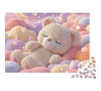Fluffy Teddy Bear Plush Toy Jigsaw Puzzle Impossible 1000 Pezzi Decorazione Per La Casa. Rilassamento E Intelligence Per Adulti E Ragazzi Da 14 Anni 38x26cm/1000pcs