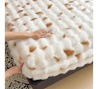 FluffyThickFlannelFittedSheetQueenTieDyeWarmMaterressCoverwith11 DeepPocketSoft & CozyBeddingEssentialNoFedere incluse60 x78