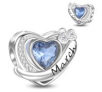 FLUFLO Ciondolo da donna con 12 pietre portafortuna, in argento Sterling 925, compatibile con Pandora e gioielli europei.M1, Argento sterling, Zirconia cubica sintetica