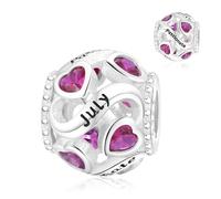 FLUFLO Ciondolo da donna con 12 pietre portafortuna, in argento Sterling 925, compatibile con Pandora e gioielli europei.M1, Argento sterling, Zirconia cubica sintetica